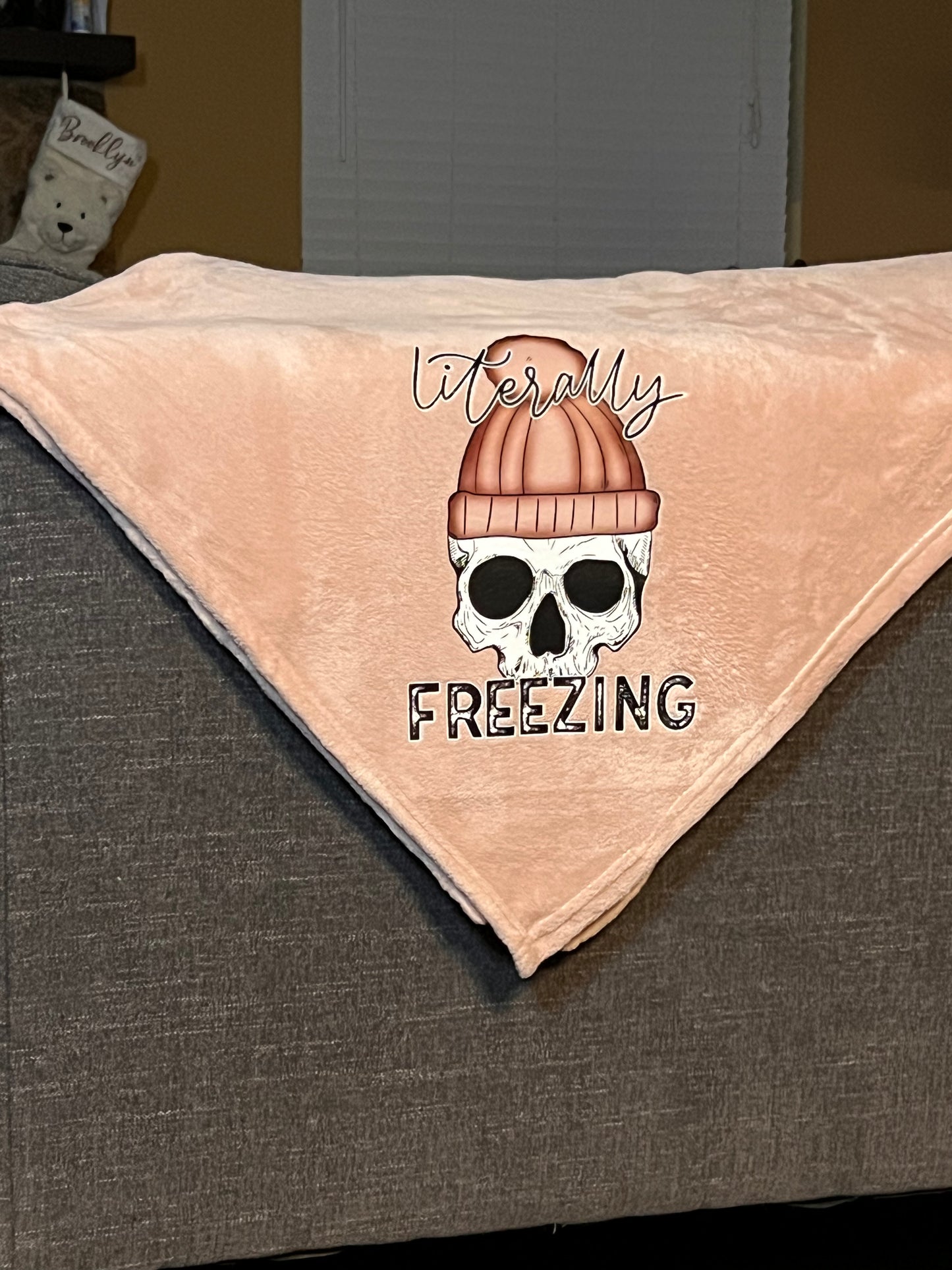 Literally Freezing Pink Mauve Blanket