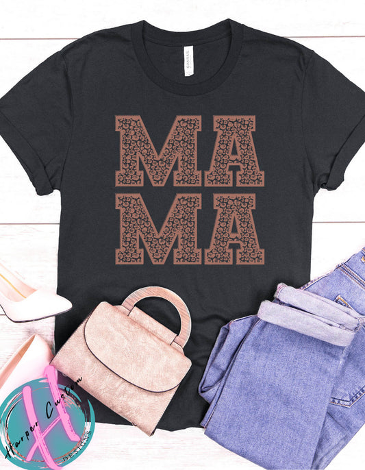 Mama - Rose Gold Leopard