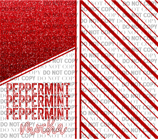 Peppermint Mocha Tumbler Transfer