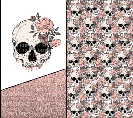 Rose Skull Tumbler Wrap