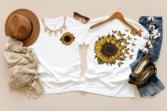 Sunflower & ButterfliesT-Shirt