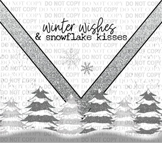 Winter Wishes & Snowflake Kisses Tumbler Transfer